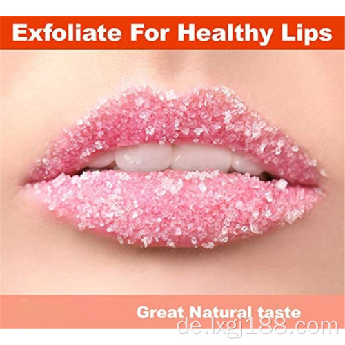 Individuelles Peeling mit Bio-Erdbeergeschmack Lippenpeeling